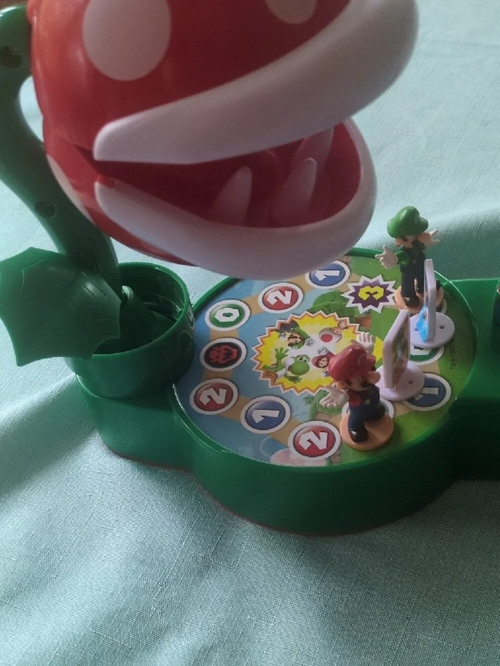 Nintendo Red & White Piranha Plant Playset with Green Base and Mario & Luigi